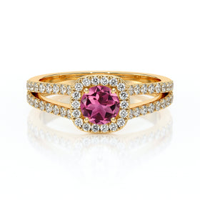 Bague entourage tourmaline et diamant Coup de Foudre - 2
