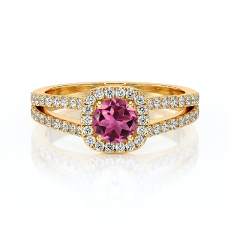 Bague entourage tourmaline et diamant Coup de Foudre - 2