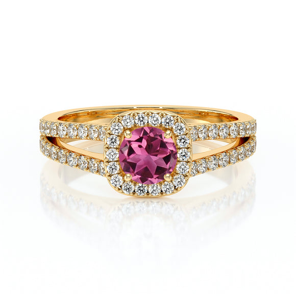 Bague entourage tourmaline et diamant Coup de Foudre - 2