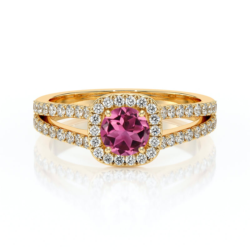 Bague entourage tourmaline et diamant Coup de Foudre - 2