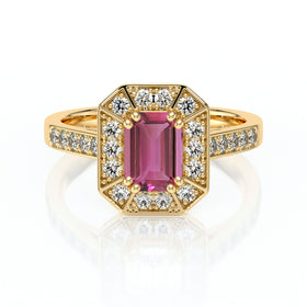 Bague entourage tourmaline et diamant Coup de Foudre - 6