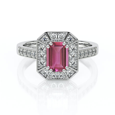 Bague entourage tourmaline et diamant Coup de Foudre - 6