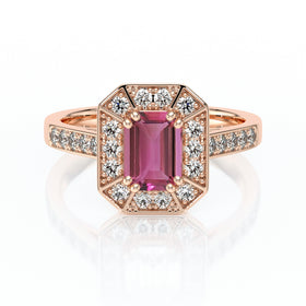 Bague entourage tourmaline et diamant Coup de Foudre - 6