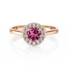 Bague entourage tourmaline et diamant Pour la Vie - 7