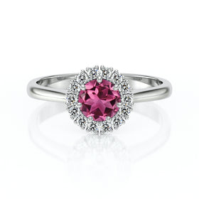 Bague entourage tourmaline et diamant Pour la Vie - 7