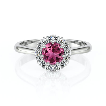 Bague entourage tourmaline et diamant Pour la Vie - 7