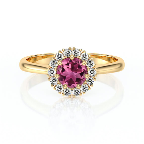 Bague entourage tourmaline et diamant Pour la Vie - 7