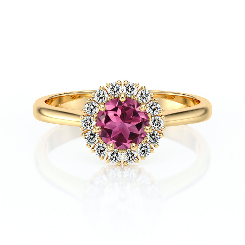 Bague entourage tourmaline et diamant Pour la Vie - 7