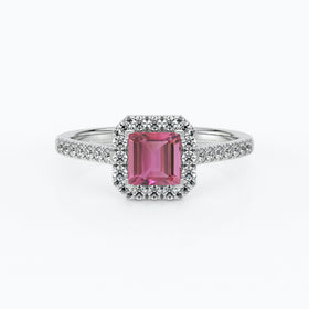 Bague entourage tourmaline et diamant Promets Moi - 1