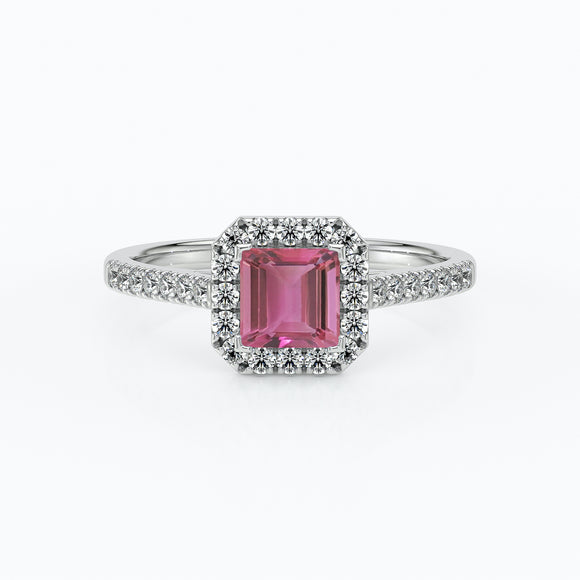 Bague entourage tourmaline et diamant Promets Moi - 1