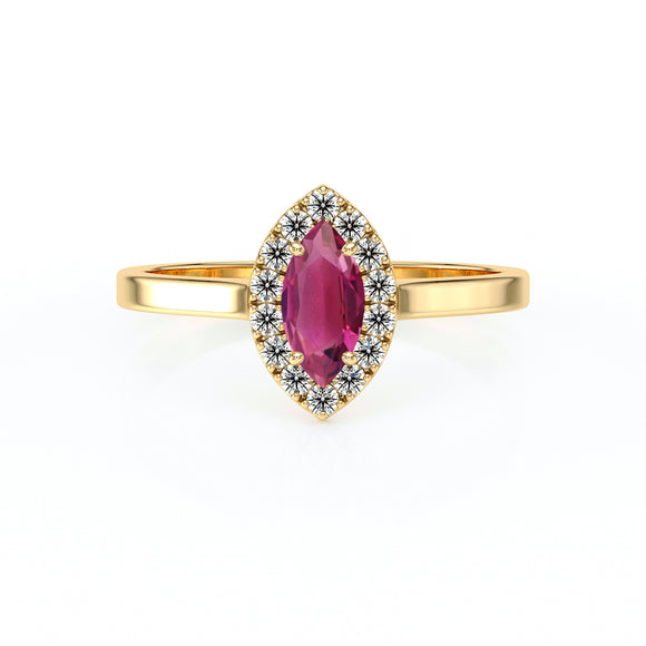 Bague entourage tourmaline et diamant Promets Moi - 10