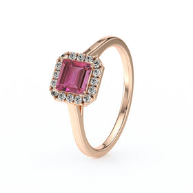 Bague entourage tourmaline et diamant Promets Moi - 11