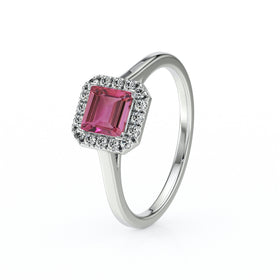 Bague entourage tourmaline et diamant Promets Moi - 11