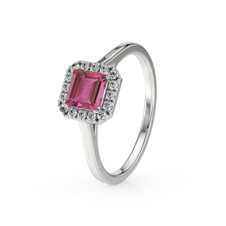 Bague entourage tourmaline et diamant Promets Moi - 11