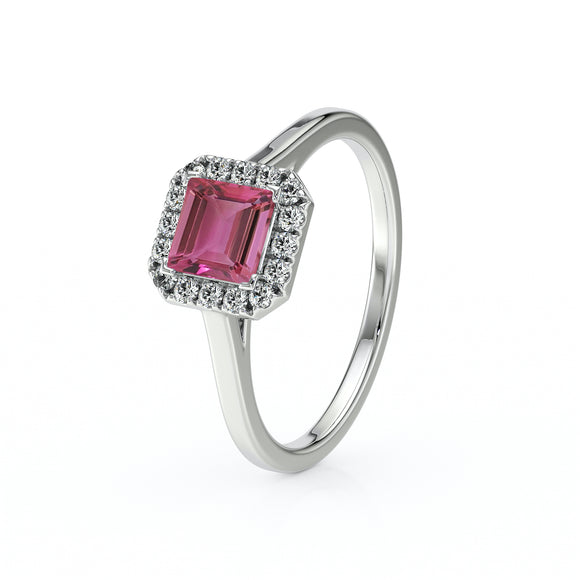 Bague entourage tourmaline et diamant Promets Moi - 11