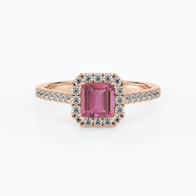 Bague entourage tourmaline et diamant Promets Moi - 1