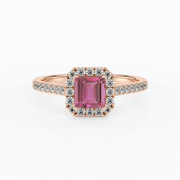 Bague entourage tourmaline et diamant Promets Moi - 1