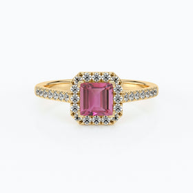 Bague entourage tourmaline et diamant Promets Moi - 1