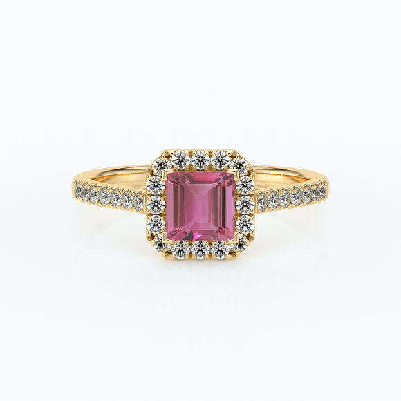 Bague entourage tourmaline et diamant Promets Moi - 1