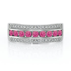 Bague saphir rose diamant Illumine Moi - 6
