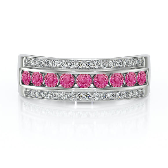Bague saphir rose diamant Illumine Moi - 6