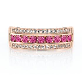 Bague saphir rose diamant Illumine Moi - 6
