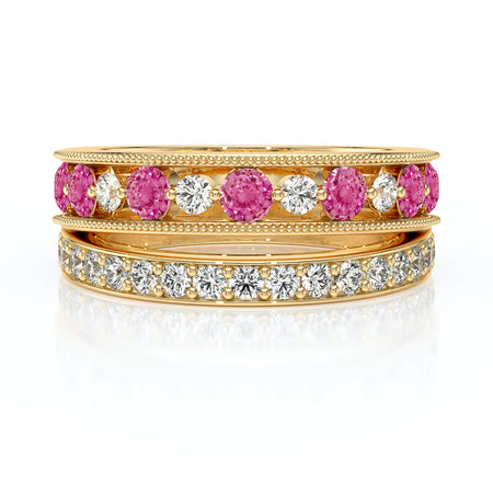 Bague saphir rose diamant Illumine Moi - 7
