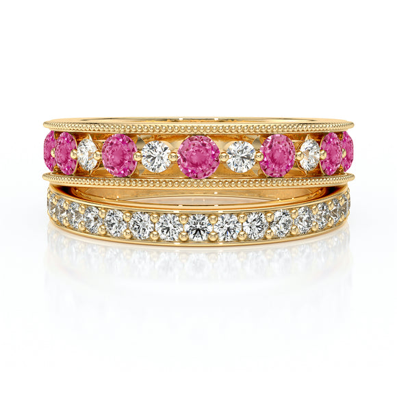 Bague saphir rose diamant Illumine Moi - 7