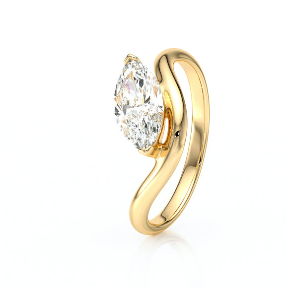 Bague solitaire diamant Clair de Lune - 2