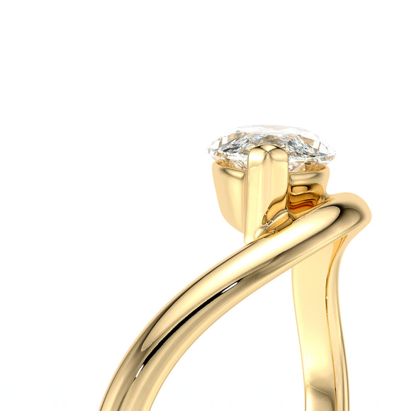 Bague solitaire diamant Clair de Lune - 2