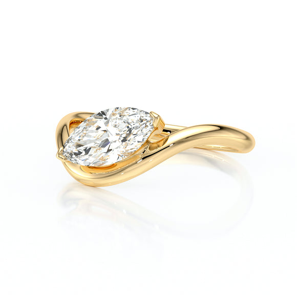 Bague solitaire diamant Clair de Lune - 2