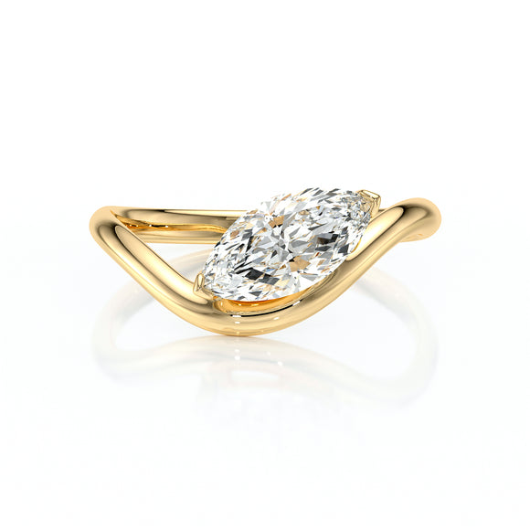 Bague solitaire diamant Clair de Lune - 2