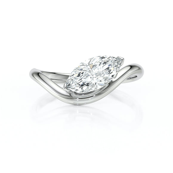 Bague solitaire diamant Clair de Lune - 2