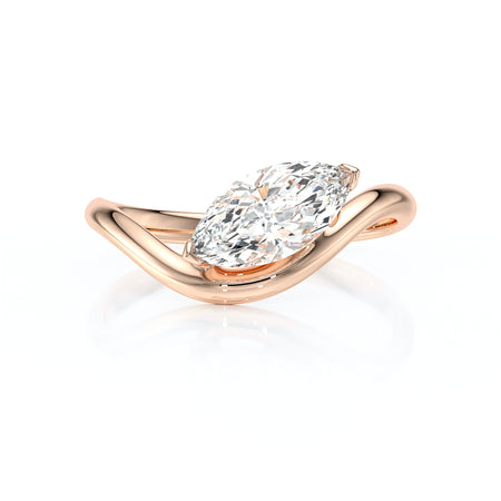 Bague solitaire diamant Clair de Lune - 2