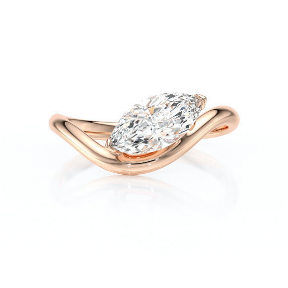 Bague solitaire diamant Clair de Lune - 2