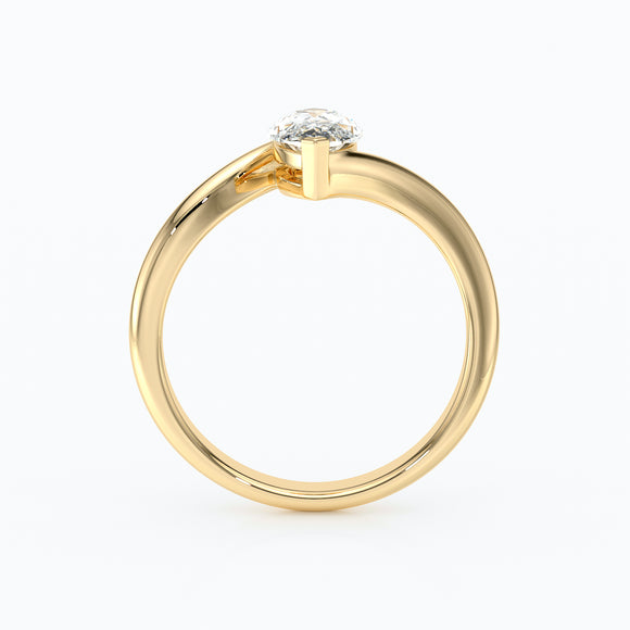 Bague solitaire diamant Clair de Lune - 3