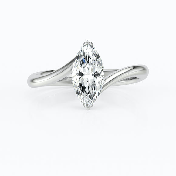 Bague solitaire diamant Clair de Lune - 3