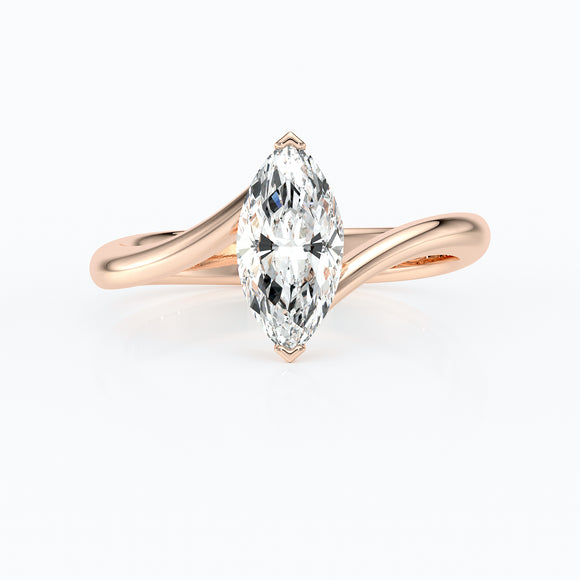 Bague solitaire diamant Clair de Lune - 3