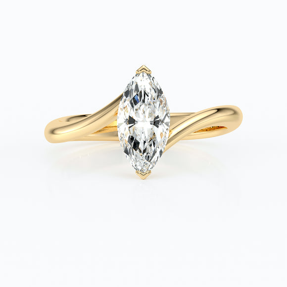 Bague solitaire diamant Clair de Lune - 3