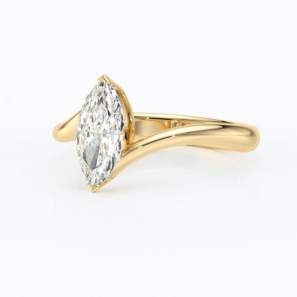 Bague solitaire diamant Clair de Lune - 3