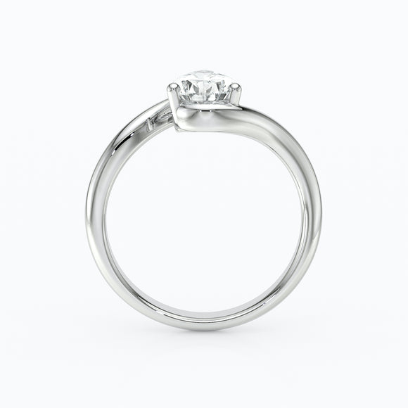 Bague solitaire diamant Clair de Lune - 4