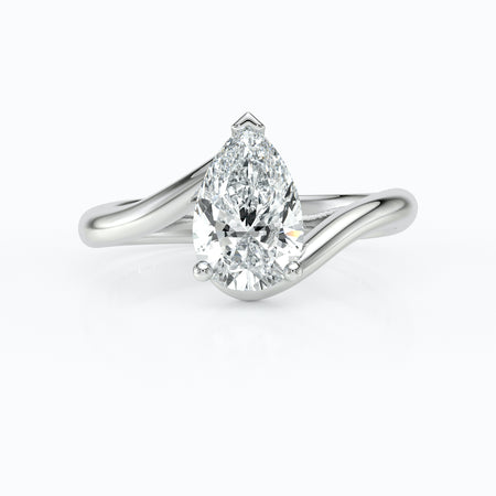 Bague solitaire diamant Clair de Lune - 4