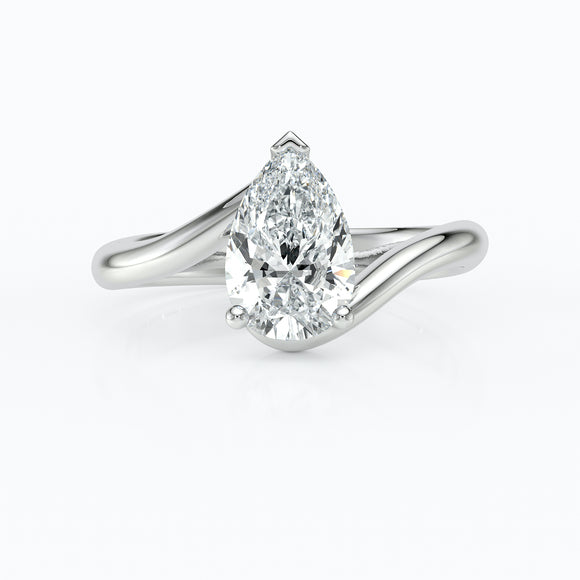 Bague solitaire diamant Clair de Lune - 4