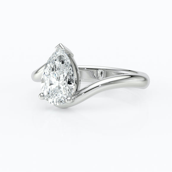 Bague solitaire diamant Clair de Lune - 4