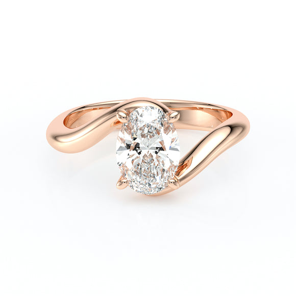 Bague solitaire diamant Clair de Lune - 5