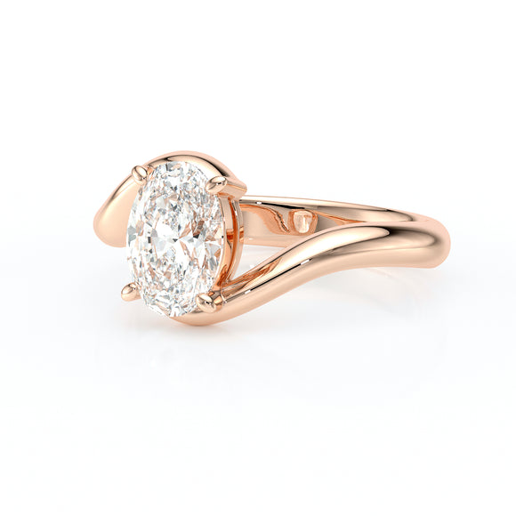 Bague solitaire diamant Clair de Lune - 5