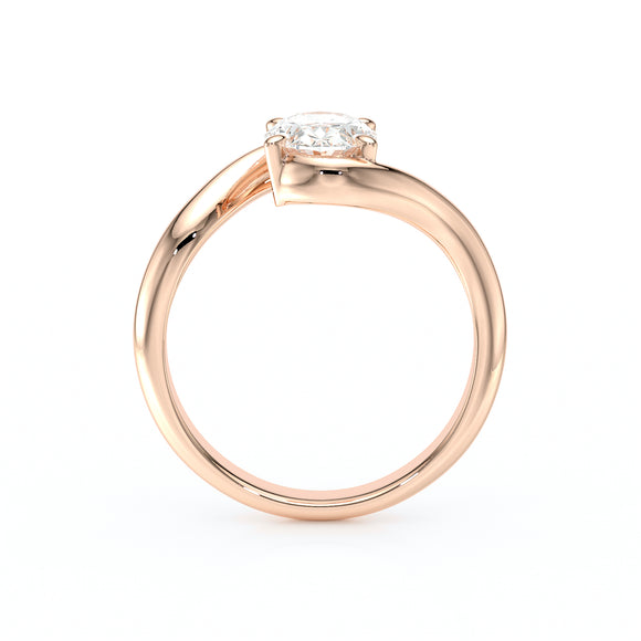 Bague solitaire diamant Clair de Lune - 5