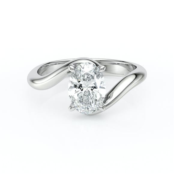 Bague solitaire diamant Clair de Lune - 5