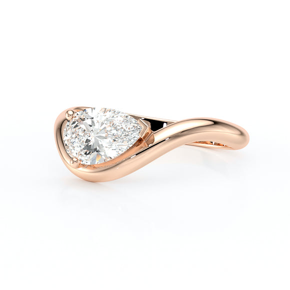 Bague solitaire diamant Clair de Lune - 6