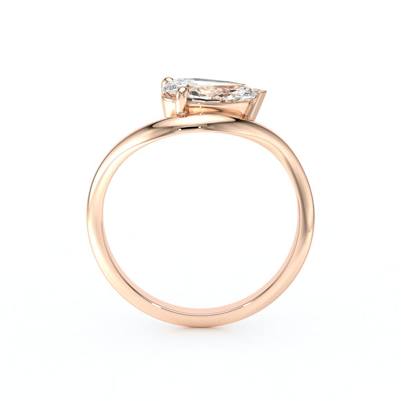 Bague solitaire diamant Clair de Lune - 6